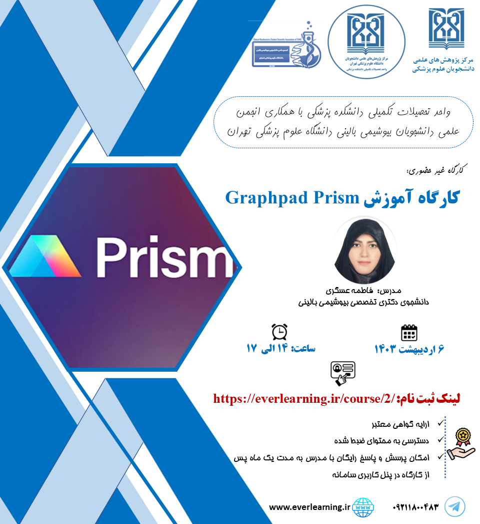 کارگاه آموزش Graphpad Prism